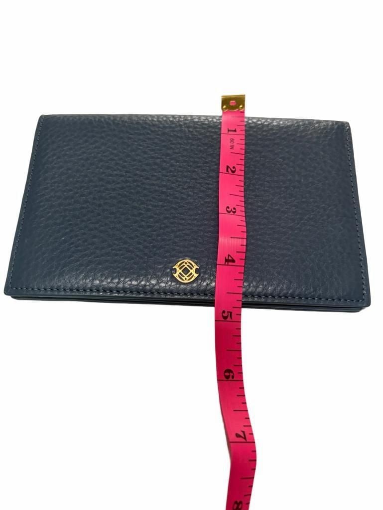 Dagne Dover Leather Bifold Wallet Blue 6