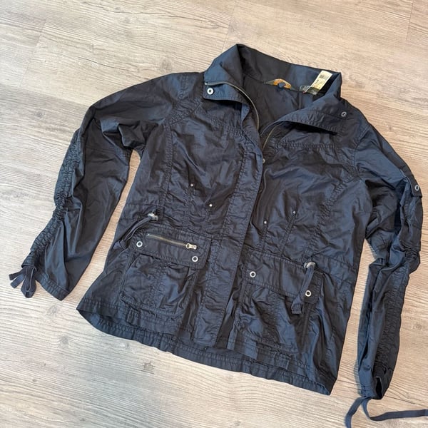 Eddie Bauer W Jacket Military Size L Black Cotton