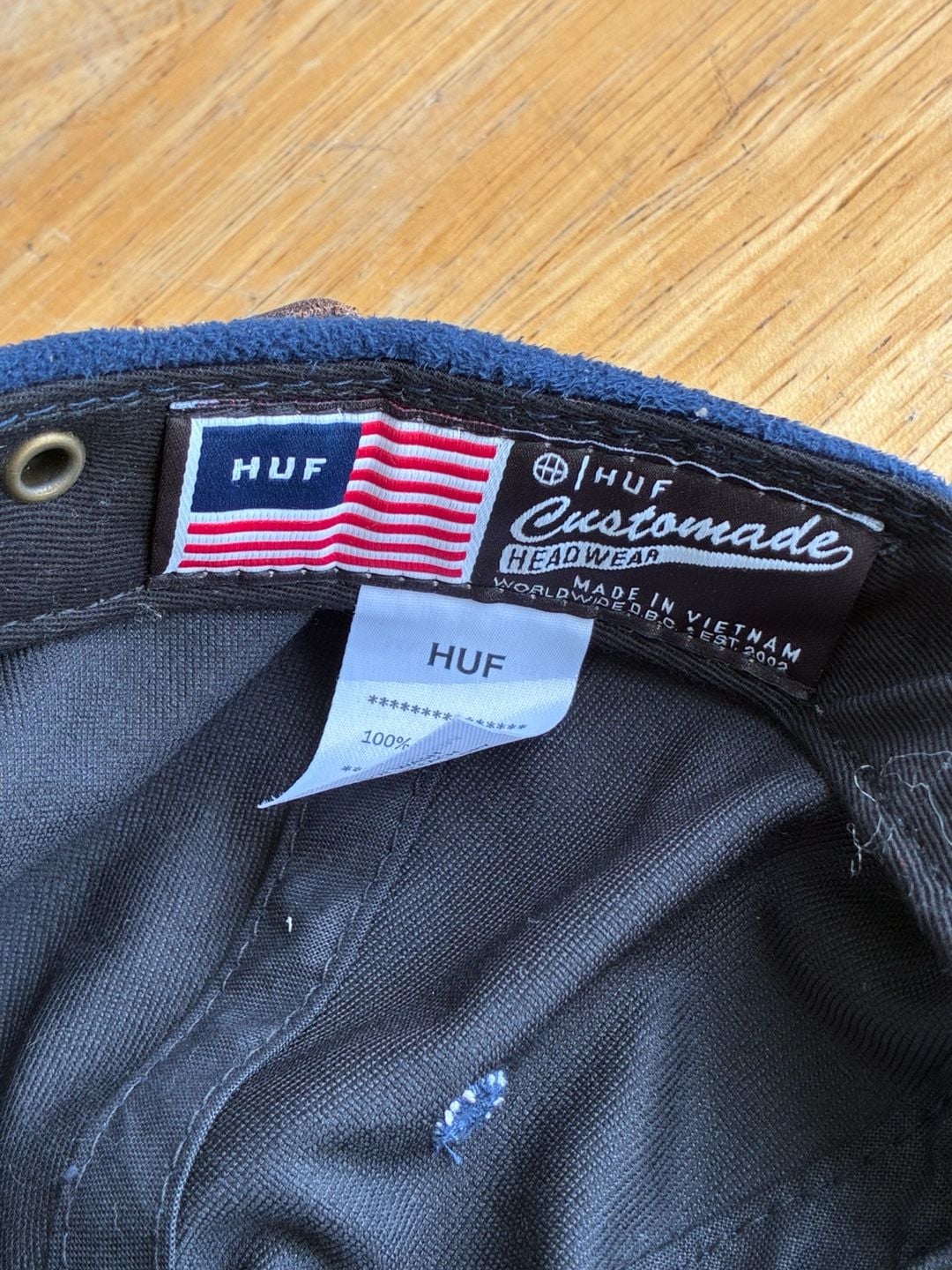 Huf Palm Tree Navy Blue Strapback Hat Cap 5