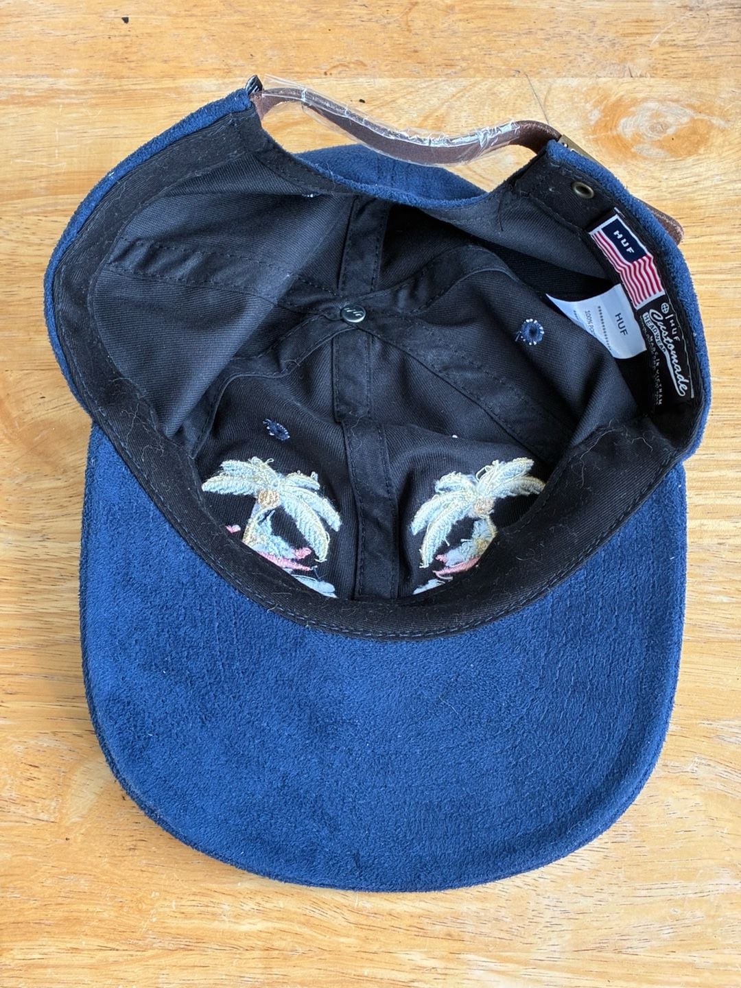Huf Palm Tree Navy Blue Strapback Hat Cap 6