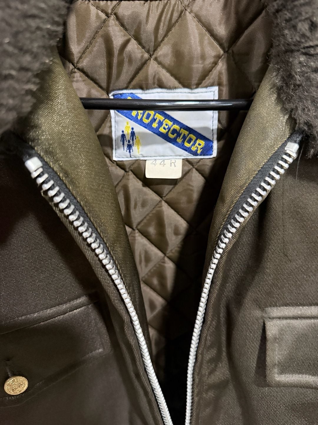Protector Jacket Size 44R Brown Uniform Bomber Fur Collar 3