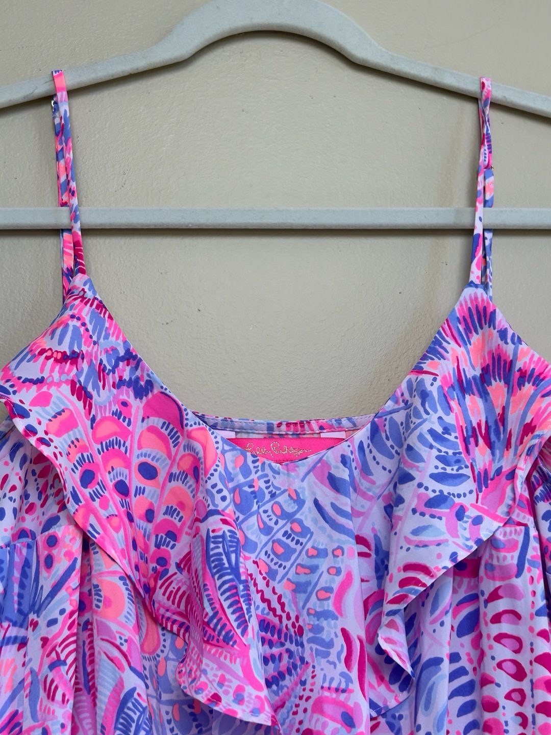 Lilly Pulitzer Zana Romper Size M Raz Berry Sea You Soon Ruffle Skort 5