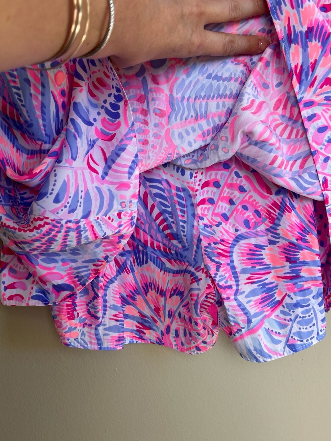 Lilly Pulitzer Zana Romper Size M Raz Berry Sea You Soon Ruffle Skort 7