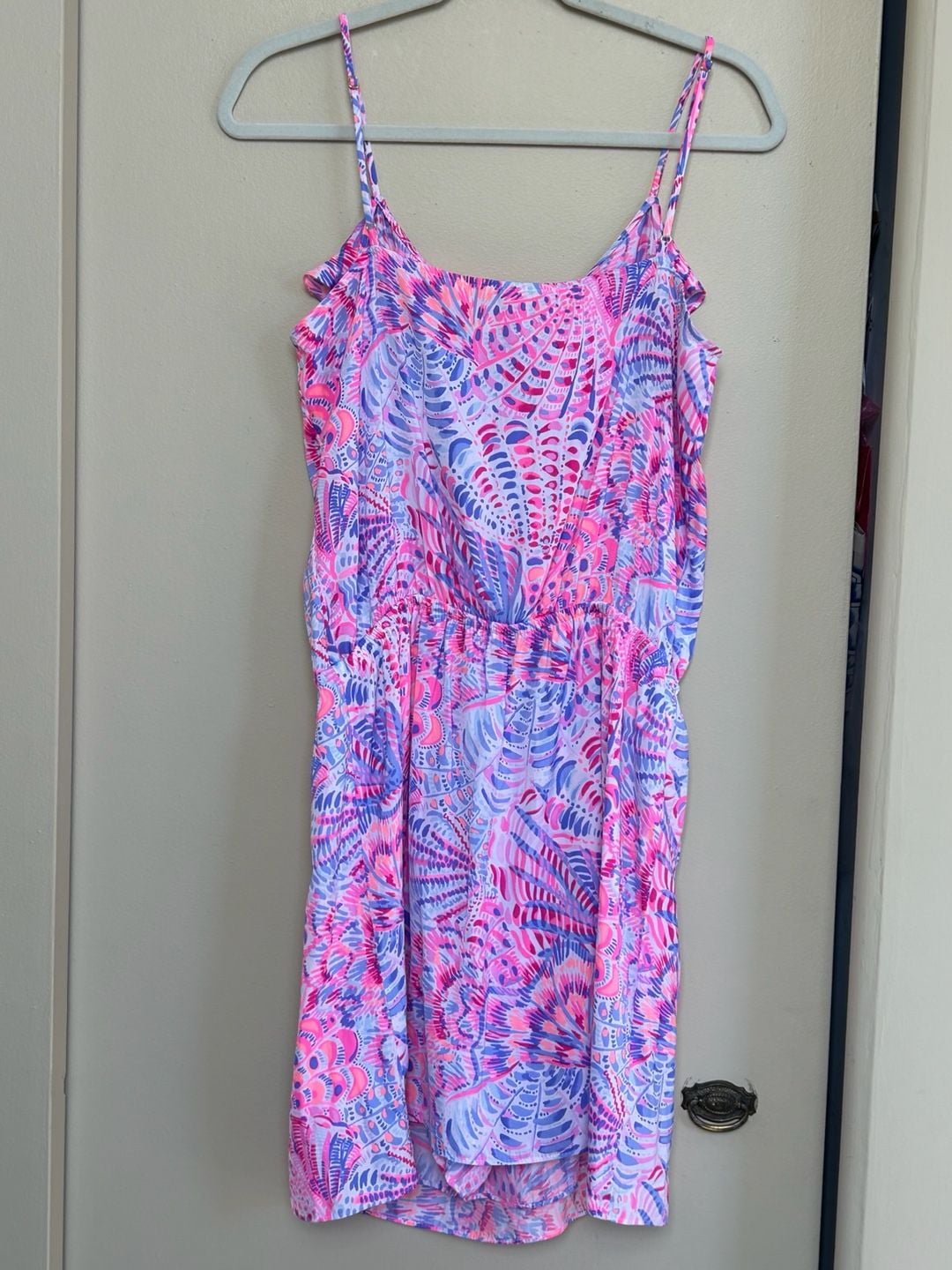Lilly Pulitzer Zana Romper Size M Raz Berry Sea You Soon Ruffle Skort 8