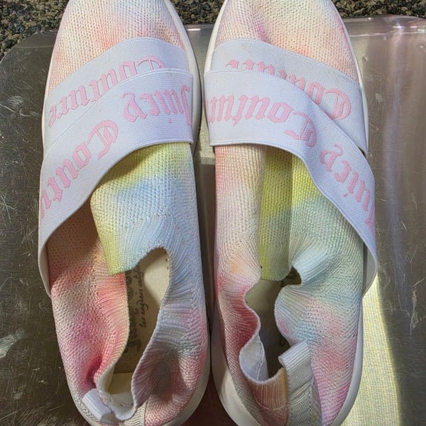 Juicy Couture Announce Slip On Sneakers Multi Tie Dye