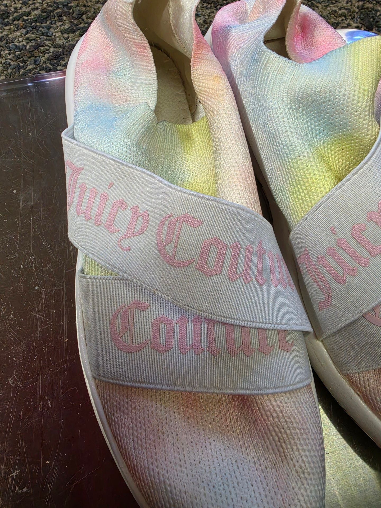 Juicy Couture Announce Slip On Sneakers Multi Tie Dye 3