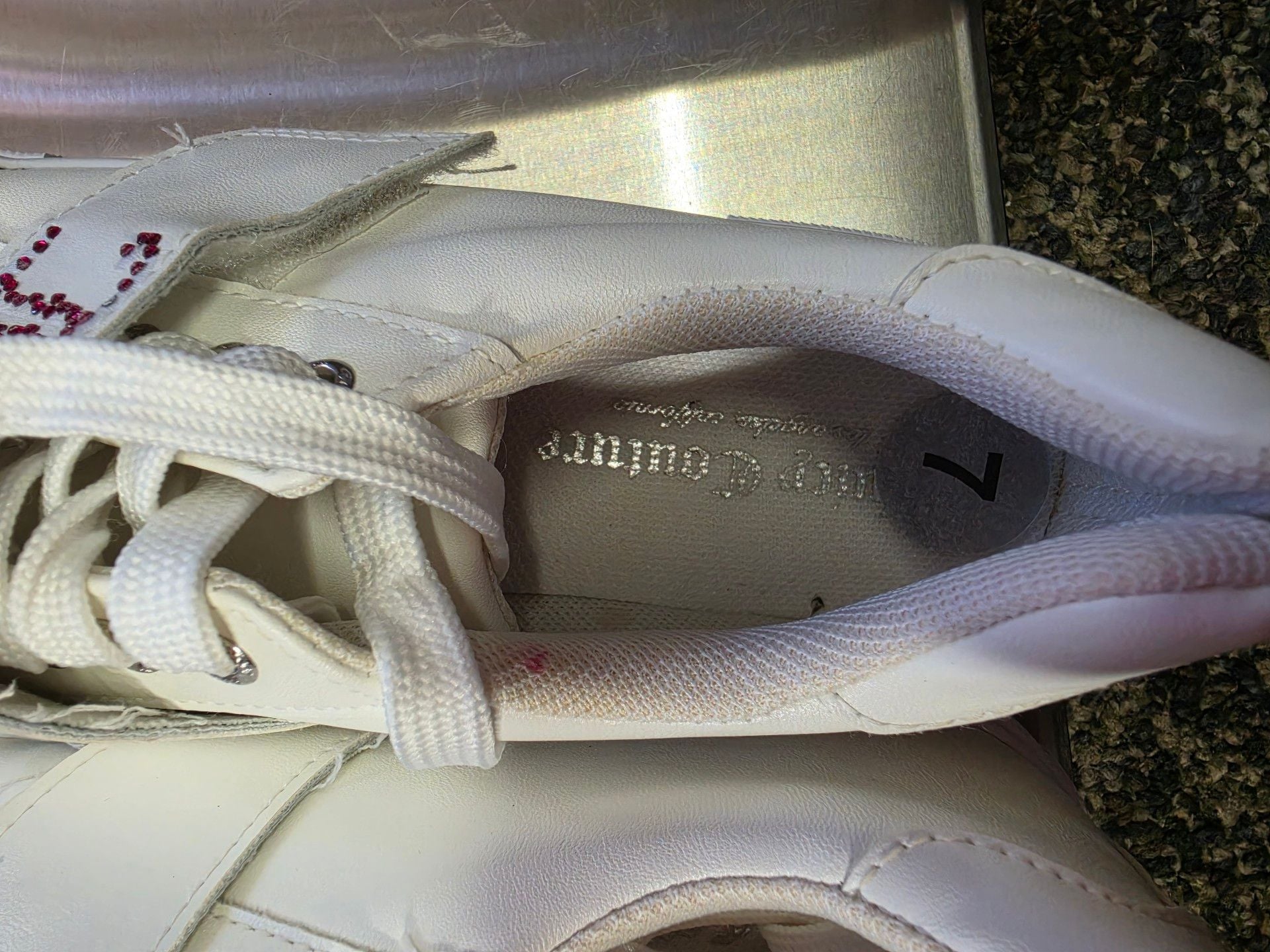 Juicy Couture Cartwheel Bling Size 7 White Sneakers 3