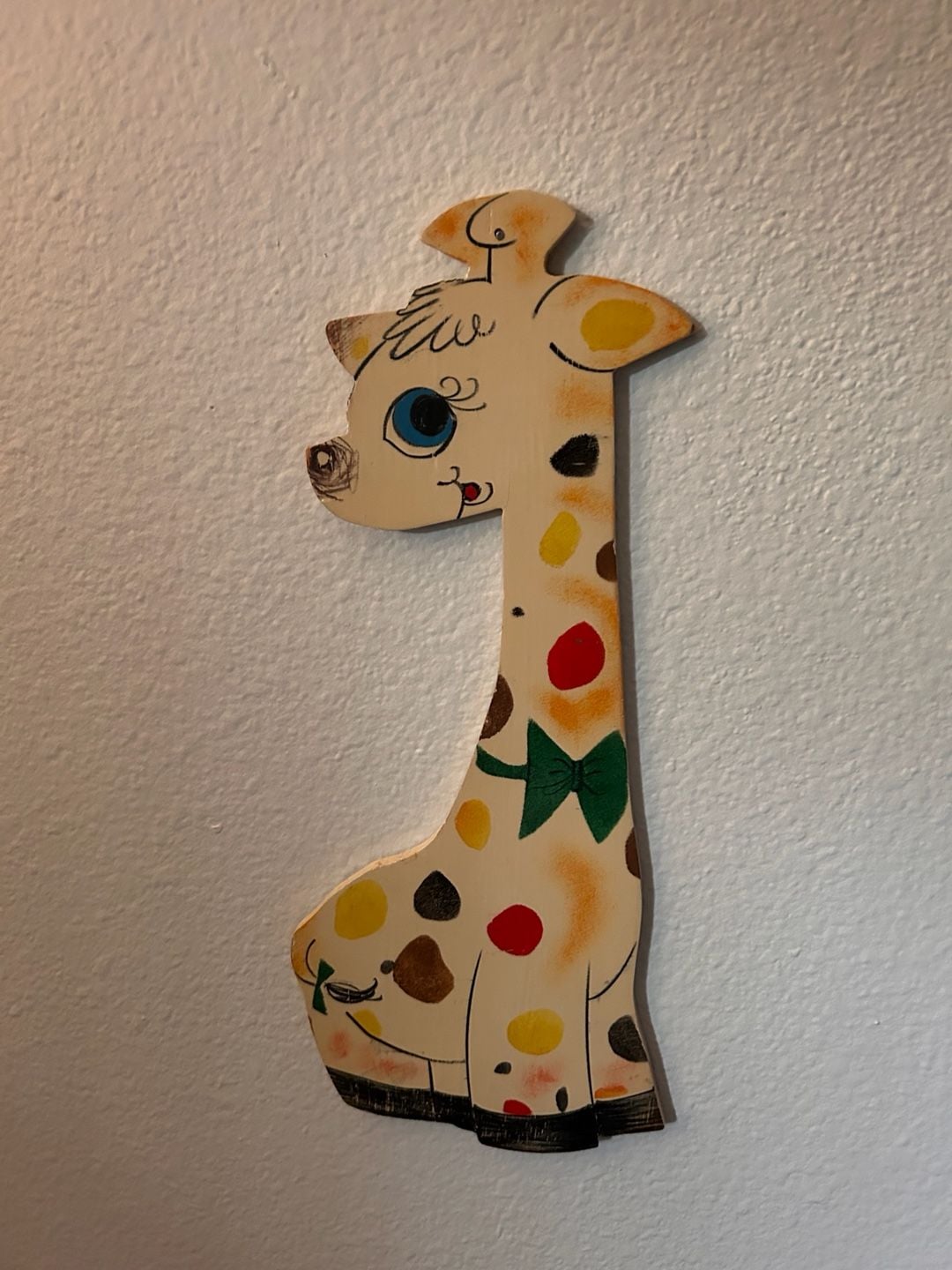 Vintage Italian Wooden Nursery Animal Wall Plaques Set of 3 2