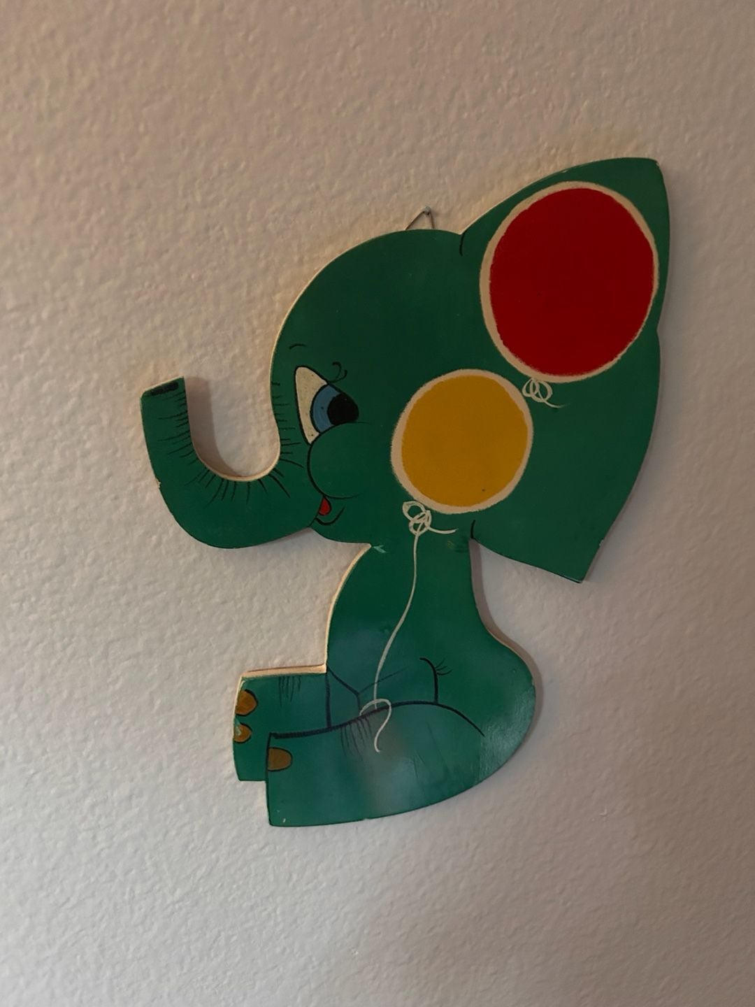 Vintage Italian Wooden Nursery Animal Wall Plaques Set of 3 4