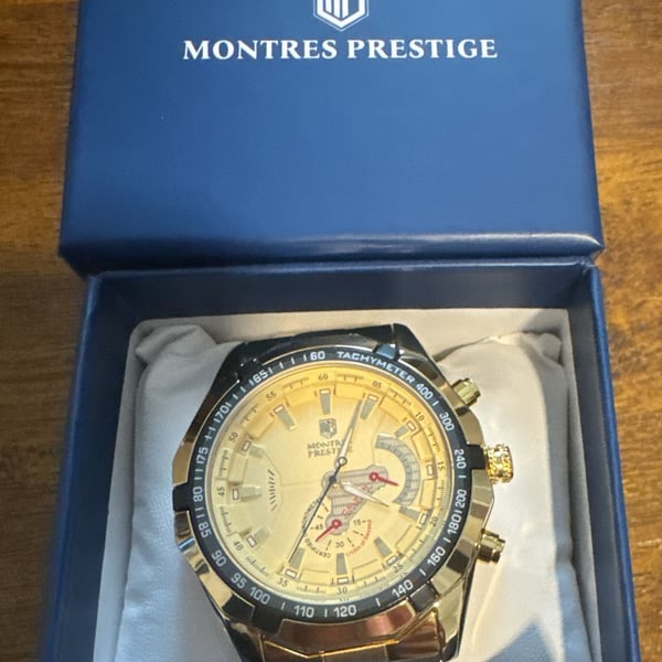 Montres Prestige Chronograph Gold-Tone Watch