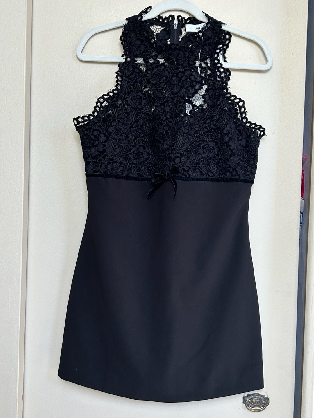 NWT Likely Kiersten Dress Black Lace Halter Mini Dress 2