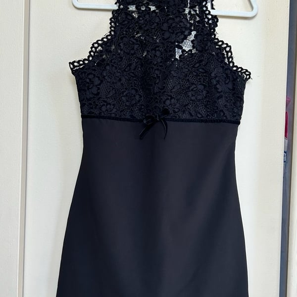 NWT Likely Kiersten Dress Black Lace Halter Mini Dress