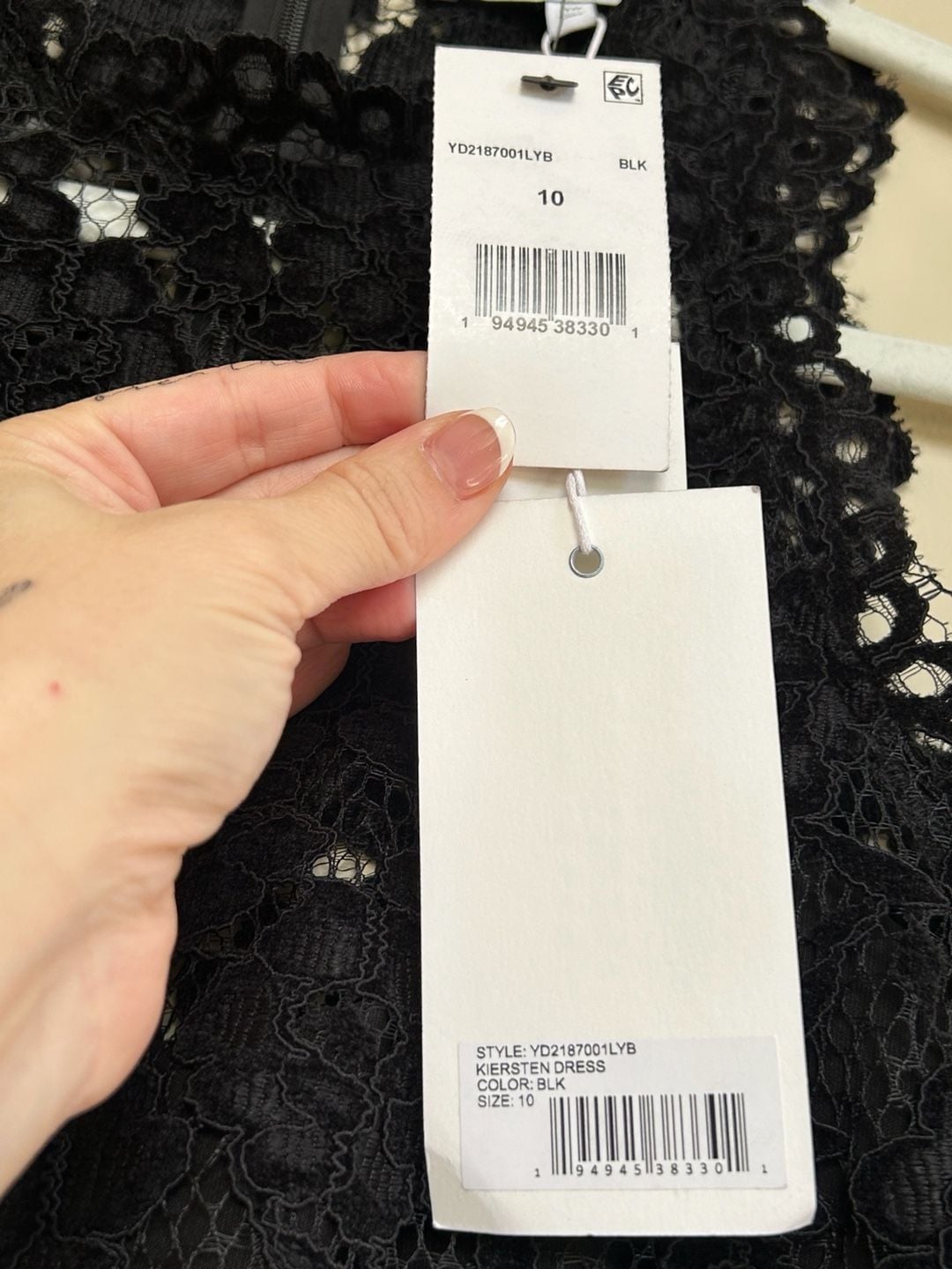 NWT Likely Kiersten Dress Black Lace Halter Mini Dress 6