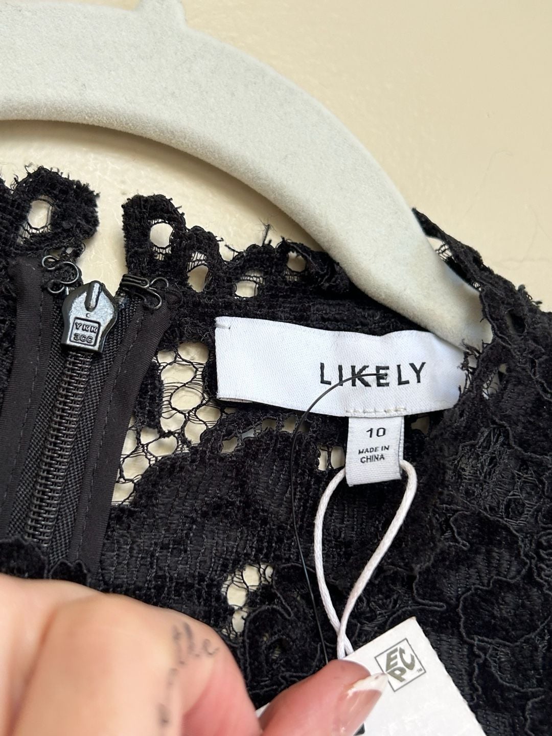 NWT Likely Kiersten Dress Black Lace Halter Mini Dress 7