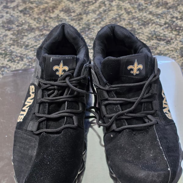 New Orleans Saints Sneakers Black Gold Size Unknown
