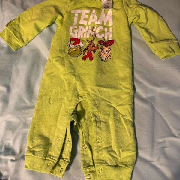 Dr. Seuss The Grinch Team Grinch Coverall Green