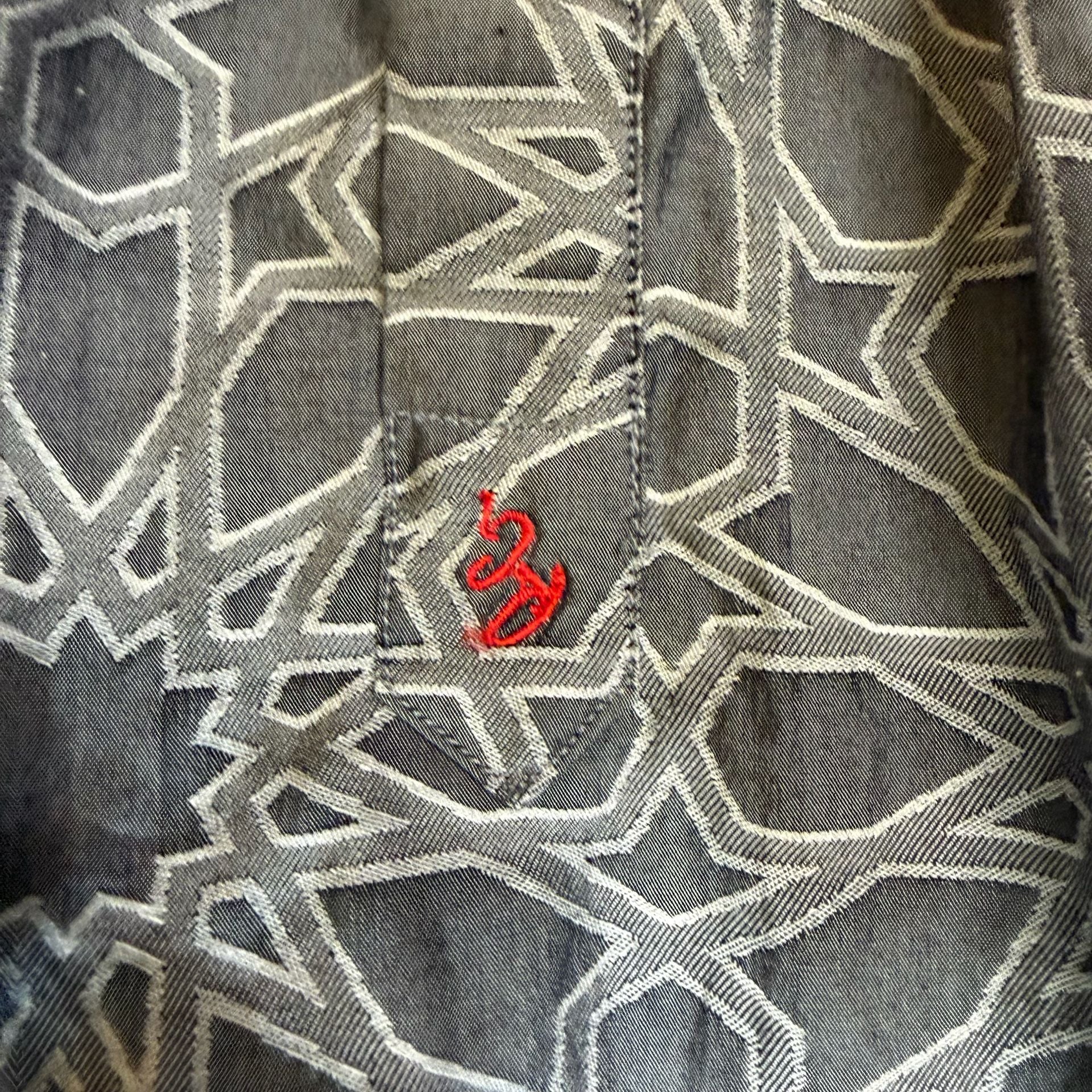 Robert Graham Men’s XL Geometric Jacquard Long Sleeve Button Up Shirt Gray 7