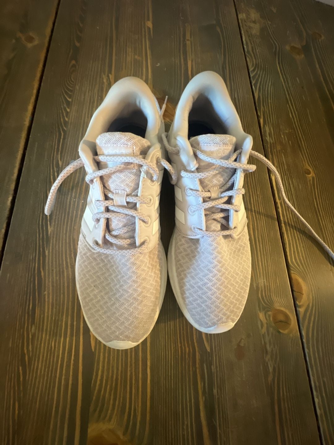 Adidas Cloudfoam QT Racer Running Shoes Pink Ice Purple White Sneakers 2