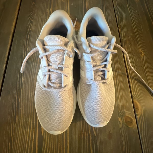 Adidas Cloudfoam QT Racer Running Shoes Pink Ice Purple White Sneakers