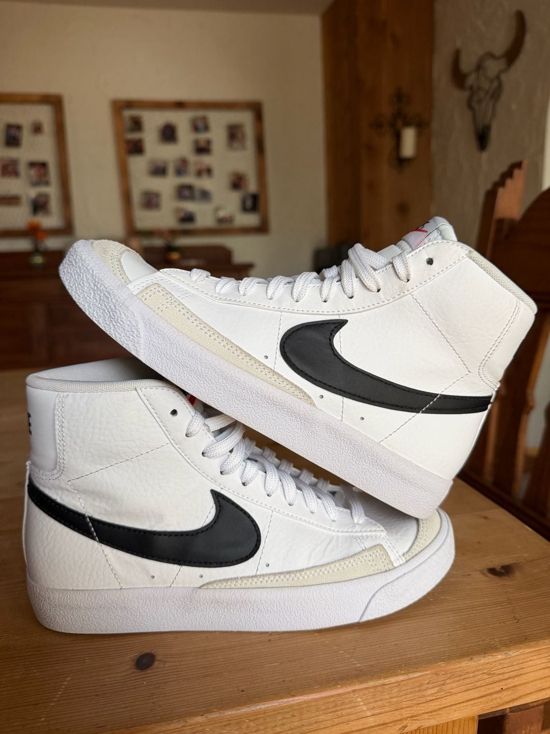 Nike Blazer Mid '77 GS Size 5Y White Black Casual Sneakers 2