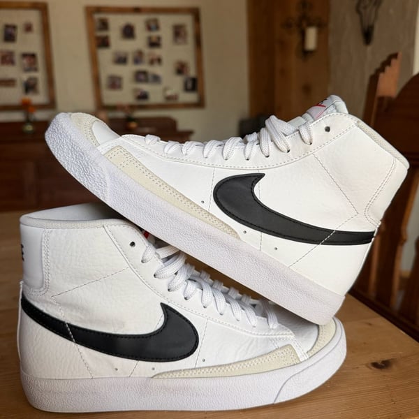 Nike Blazer Mid '77 GS Size 5Y White Black Casual Sneakers