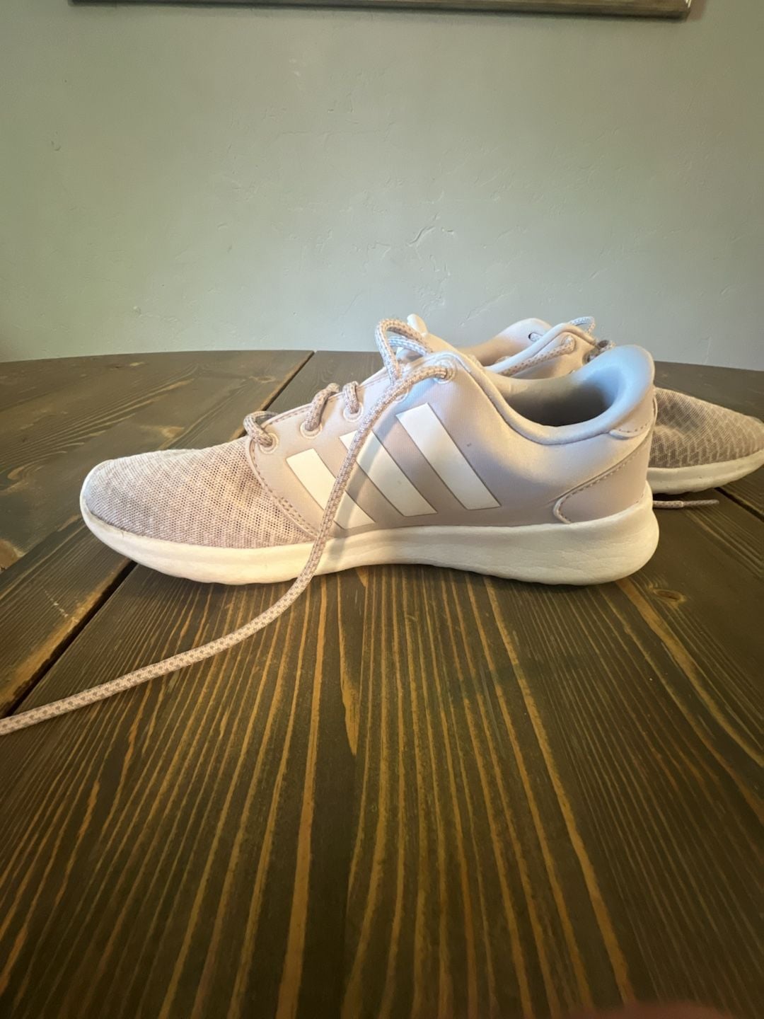Adidas Cloudfoam QT Racer Running Shoes Pink Ice Purple White Sneakers 7