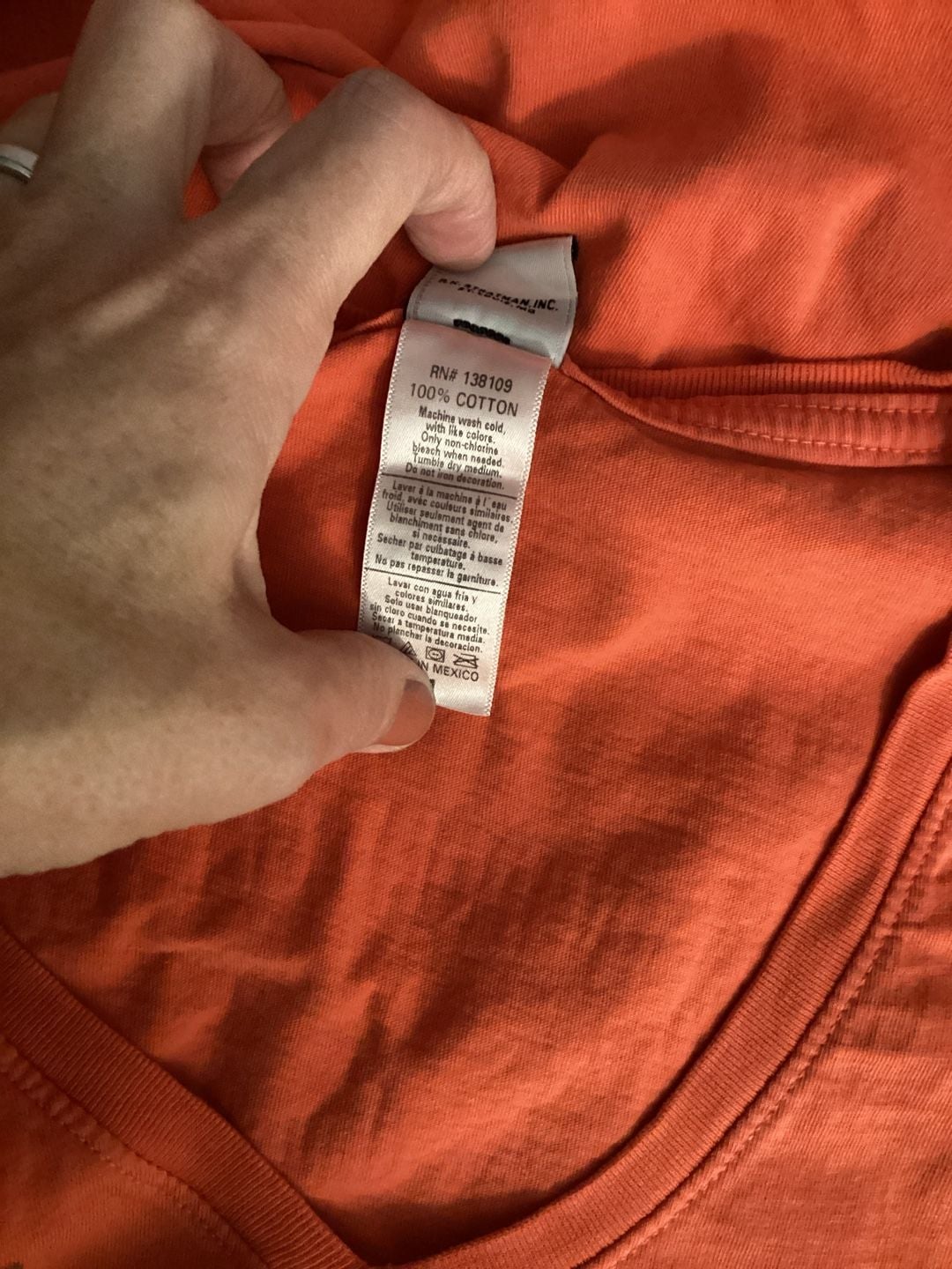 Harley Davidson V-Neck T-Shirt Orange Baer Sport Center Honesdale PA 7