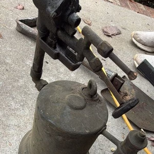 Vintage Antique Brass Blow Torch Primitive Tool
