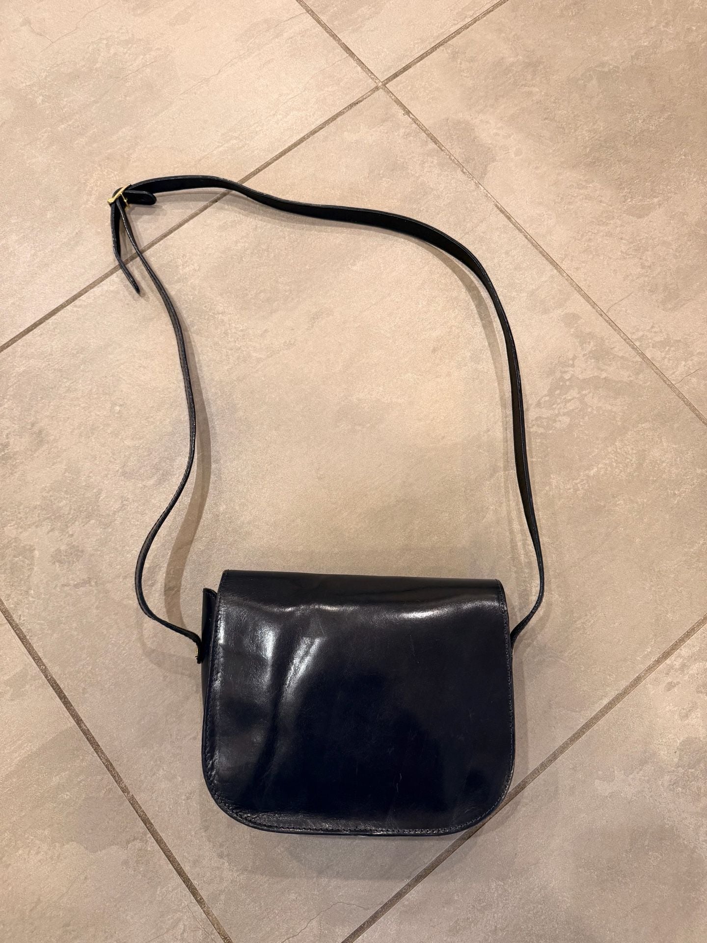 Maraolo Original Leather Crossbody Bag Dark Blue Vintage 6