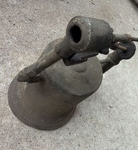 Vintage Antique Brass Blow Torch Primitive Tool 2