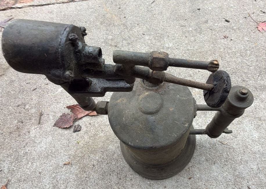 Vintage Antique Brass Blow Torch Primitive Tool 3