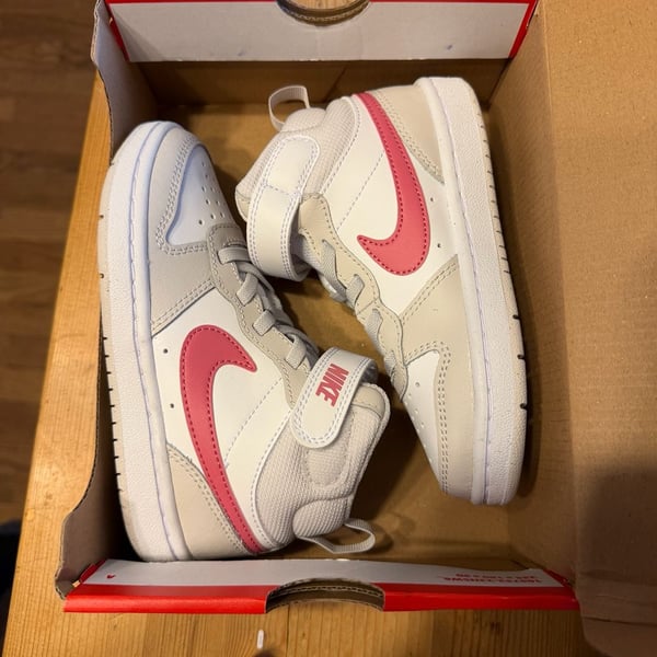Nike Court Borough Mid 2 Size 11C White Pink
