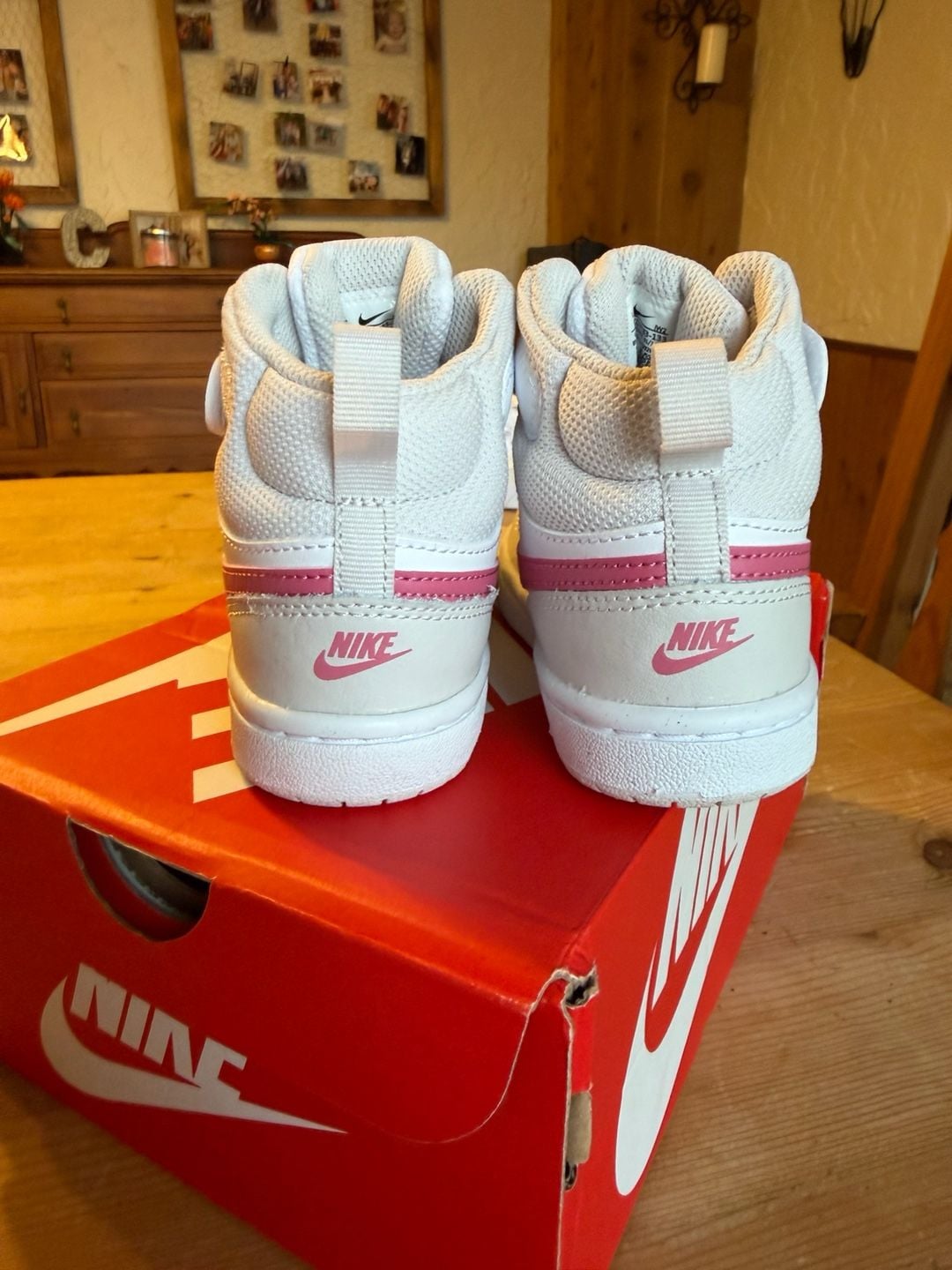 Nike Court Borough Mid 2 Size 11C White Pink 4