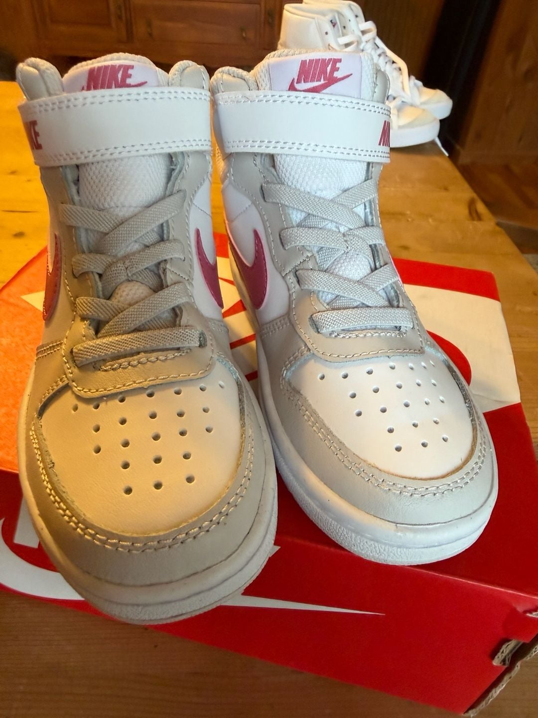 Nike Court Borough Mid 2 Size 11C White Pink 5