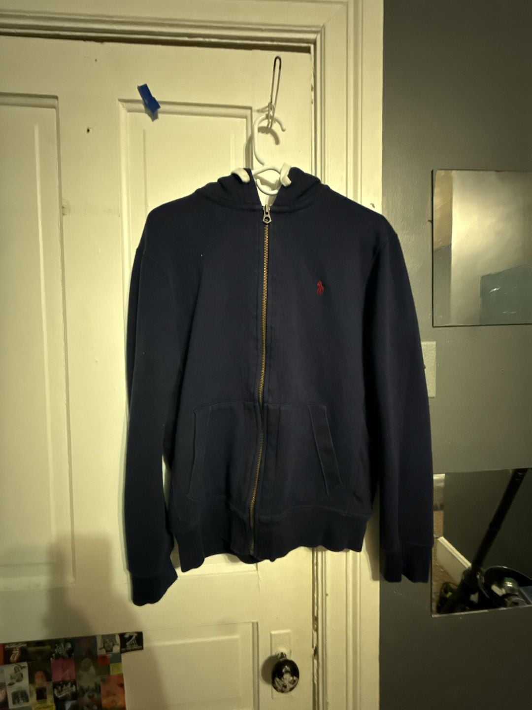 Polo Ralph Lauren Full Zip Hoodie Size M Blue Fleece 2