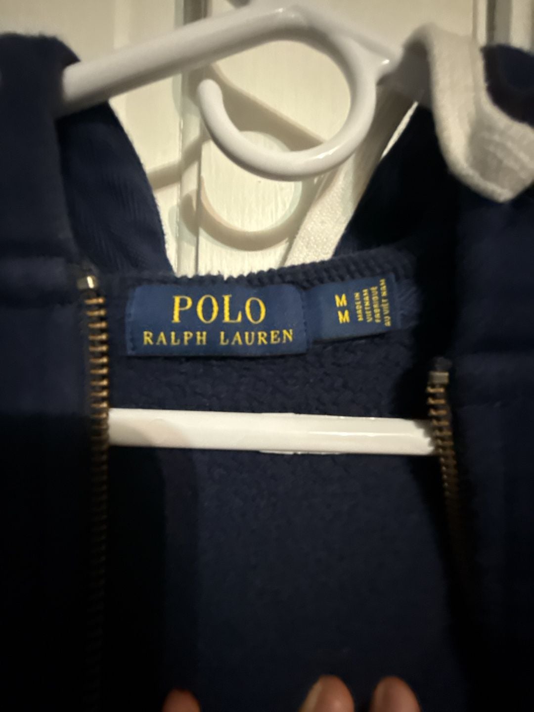 Polo Ralph Lauren Full Zip Hoodie Size M Blue Fleece 4