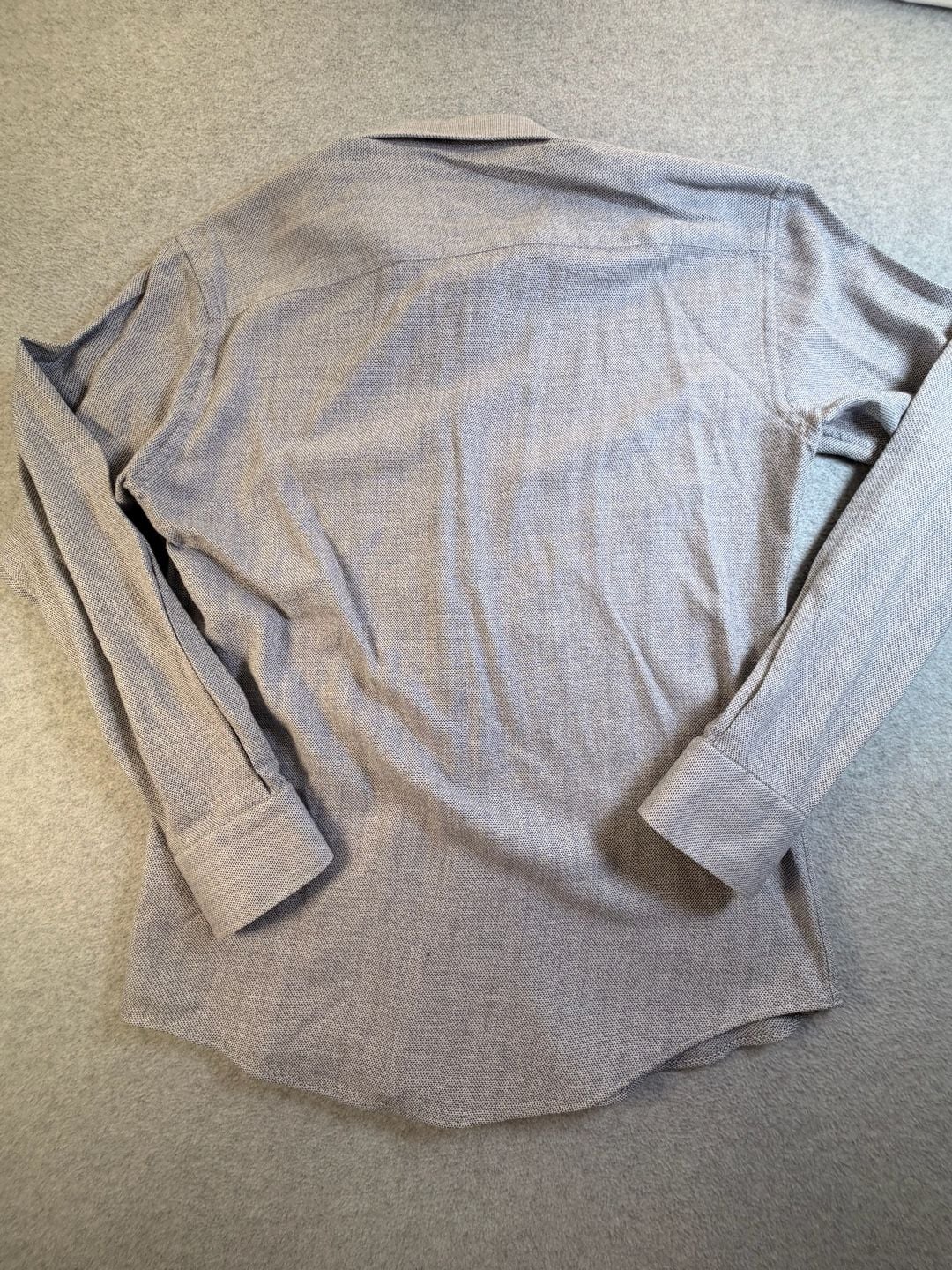 Vercini Long Sleeve Button Up Shirt Size L Gray Cotton Geometric 8