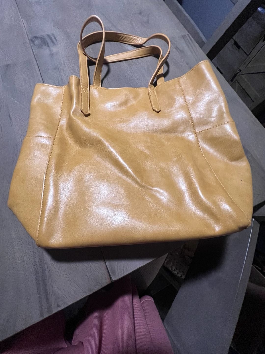 Joy Susan Vegan Leather Brown Tote Shoulder Bag Purse 2