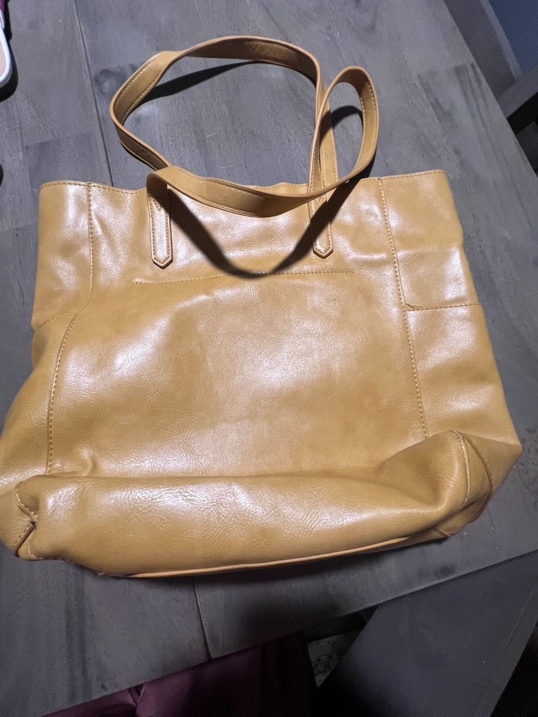 Joy Susan Vegan Leather Brown Tote Shoulder Bag Purse 3