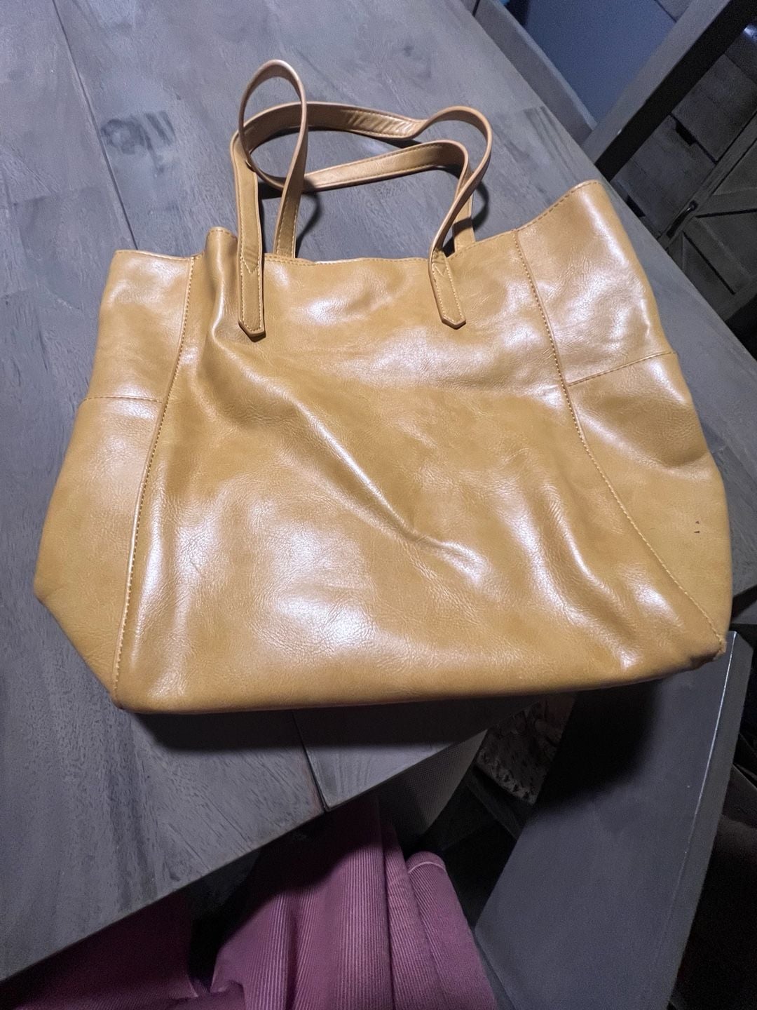 Joy Susan Vegan Leather Brown Tote Shoulder Bag Purse 4