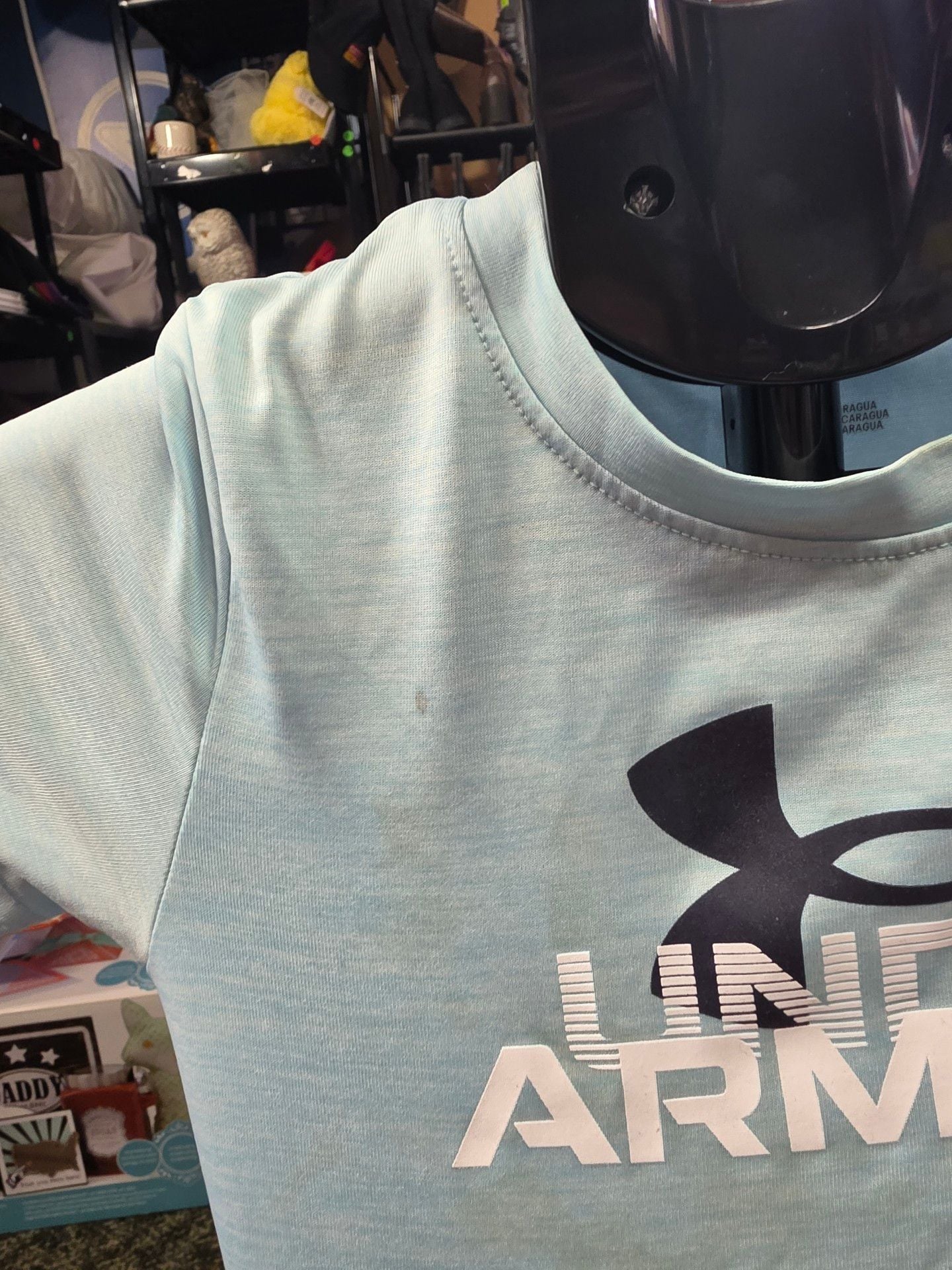 Under Armour Graphic T-Shirt Size 5 Light Blue 3