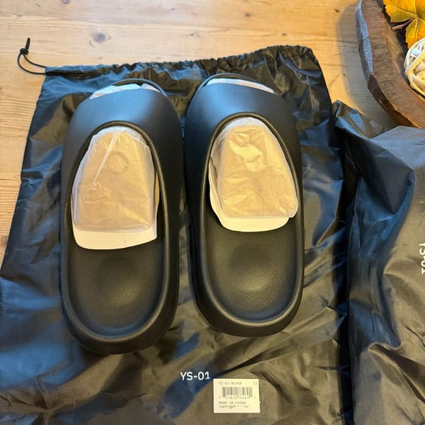 Yeezy Slide YS-01 Size 12 Black EVA Foam Sandals