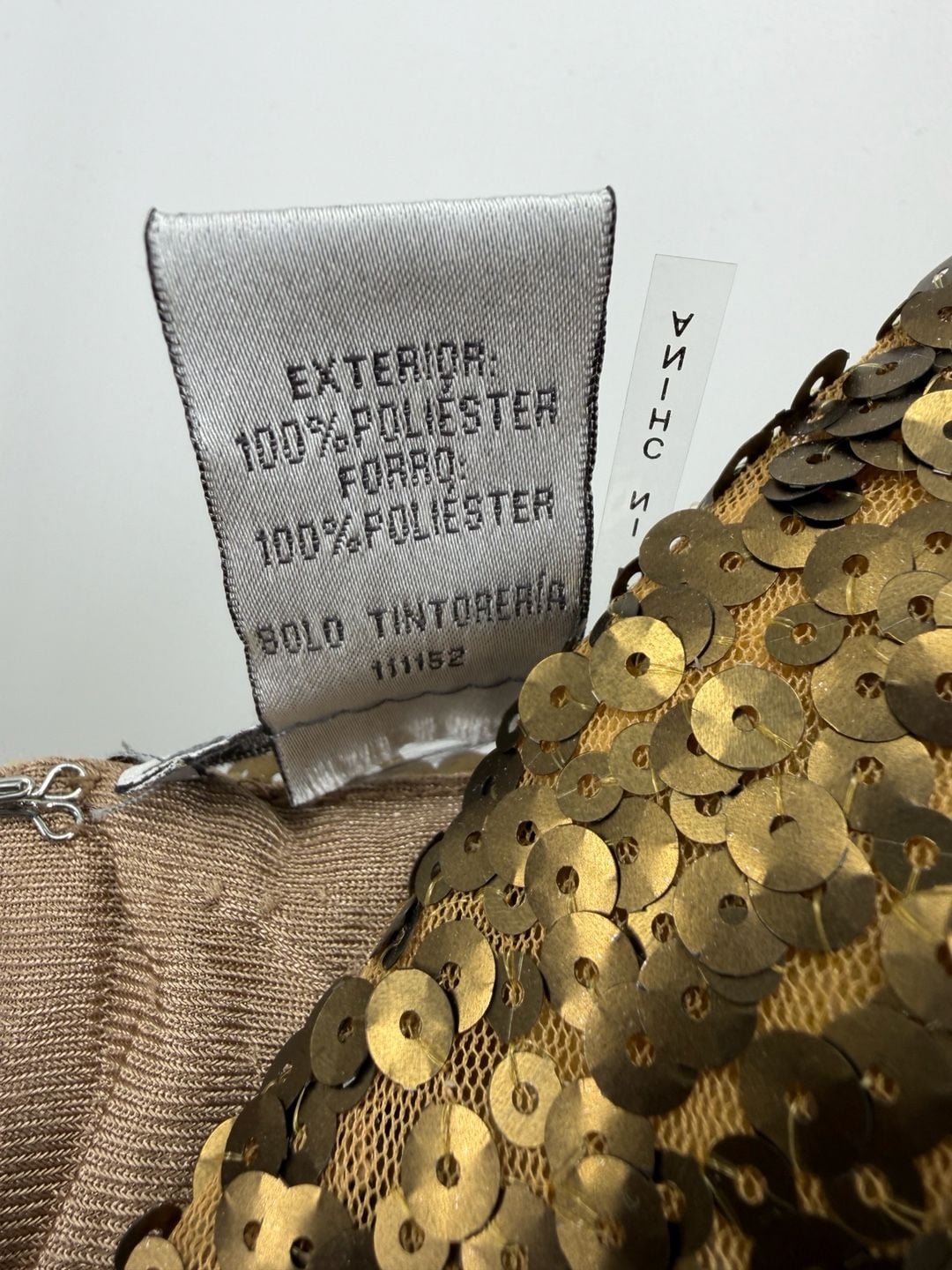 Alberto Makali Size 12 Gold Sequin Homecoming Cocktail Party Dress Y2K Glam 5