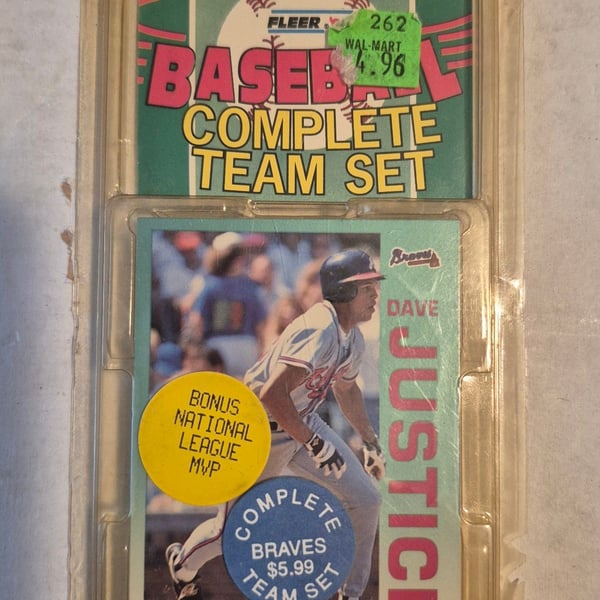 1992 Fleer Atlanta Braves Complete Team Set Factory Sealed