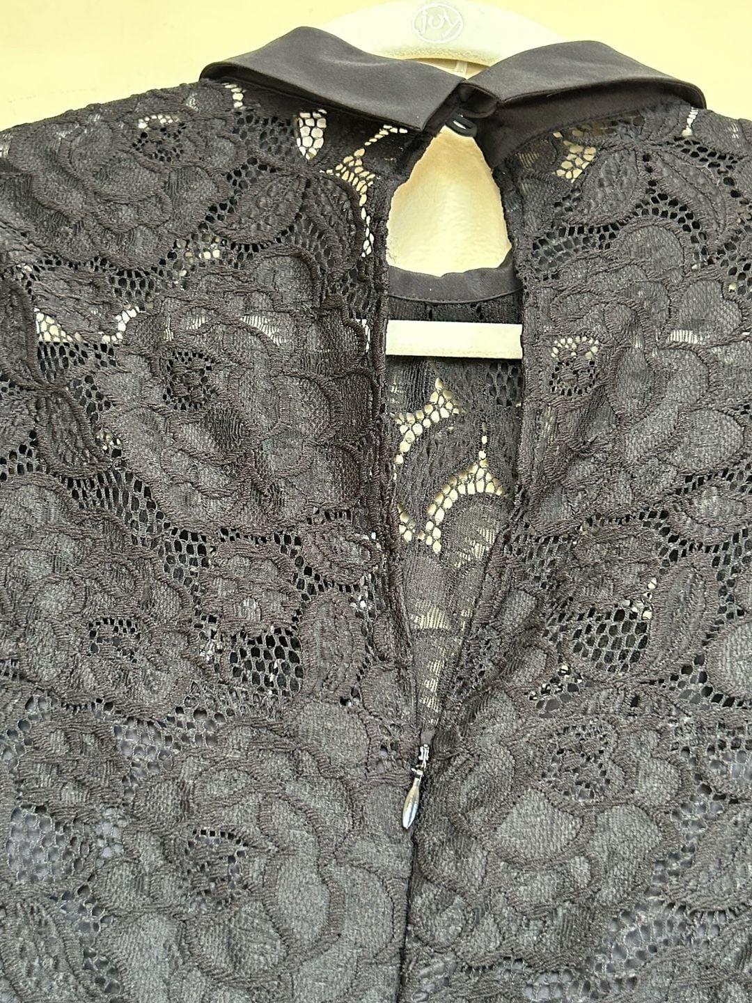 NWT Likely Fillmore Dress Size 8 Black Lace Long Sleeve Collared Mini 8