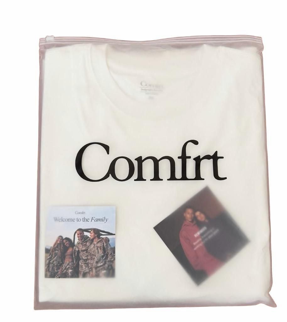 Comfrt Logo T-Shirt Size 2XL White Cotton Heavyweight Tee 3