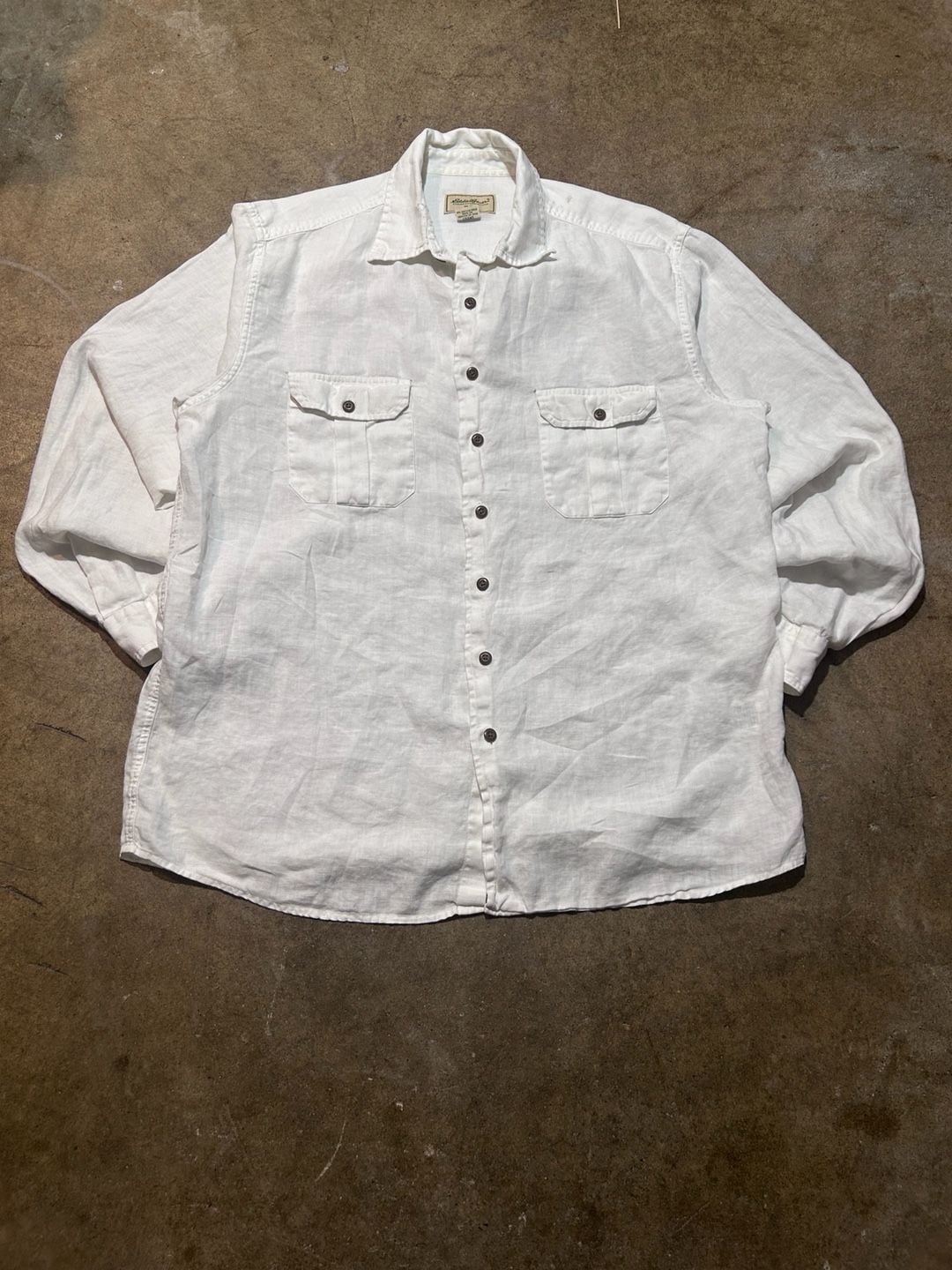 Eddie Bauer All White Button Up 2