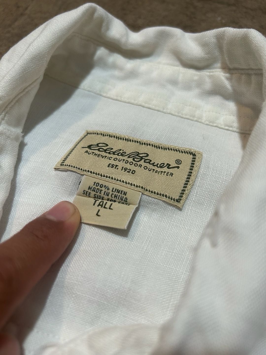 Eddie Bauer All White Button Up 3