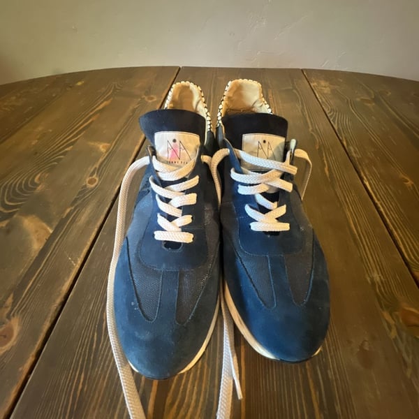 Sunny Peaks Running Shoes Size 40 Blue Suede Sneakers