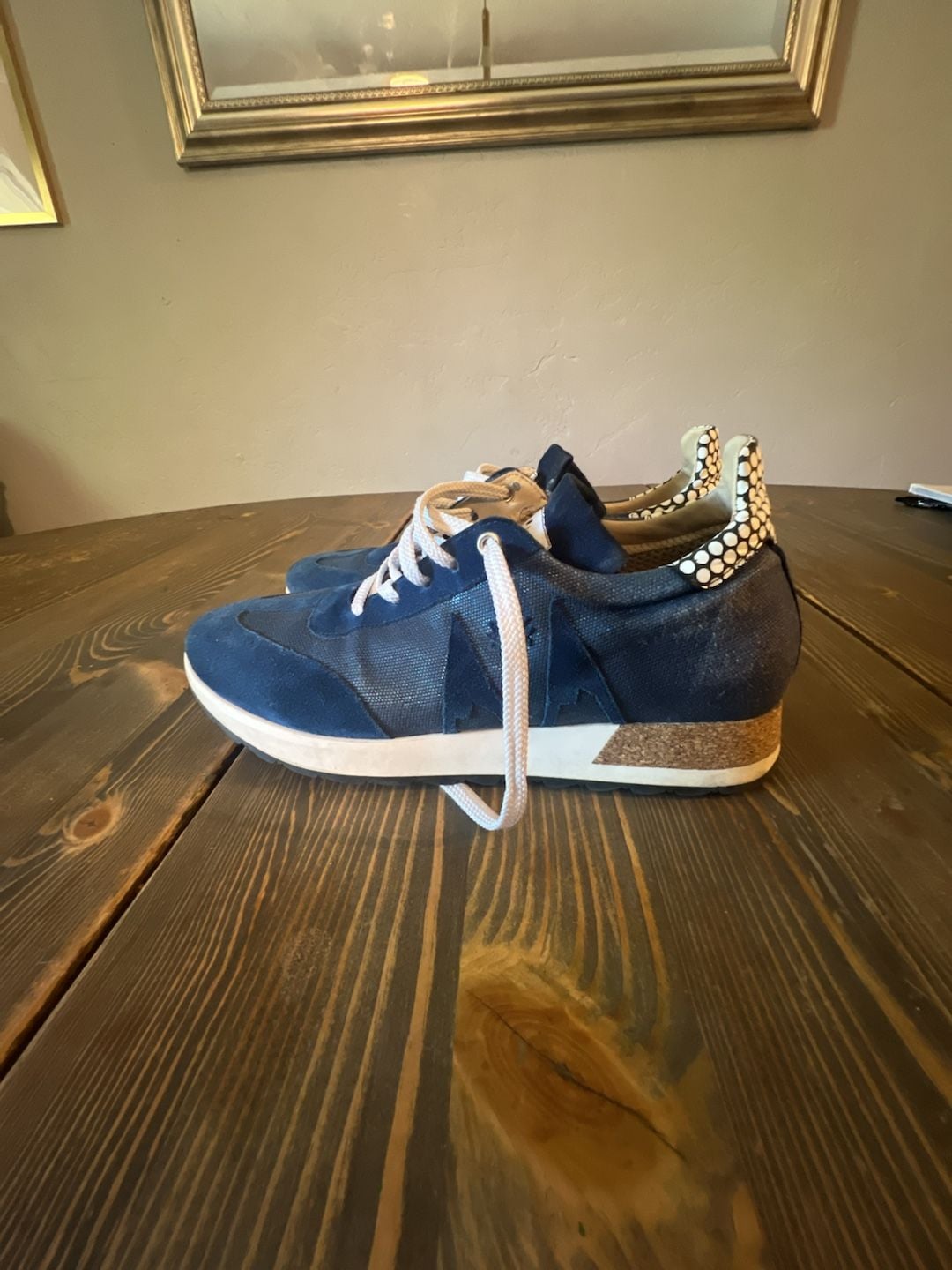 Sunny Peaks Running Shoes Size 40 Blue Suede Sneakers 4